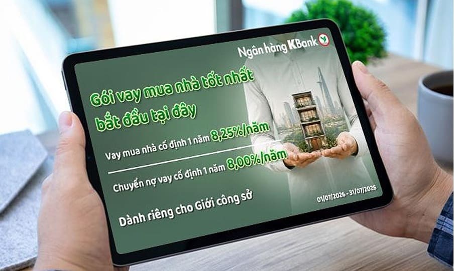 KBank hỗ trợ chi phí cho khách hàng chuyển khoản vay mua nhà