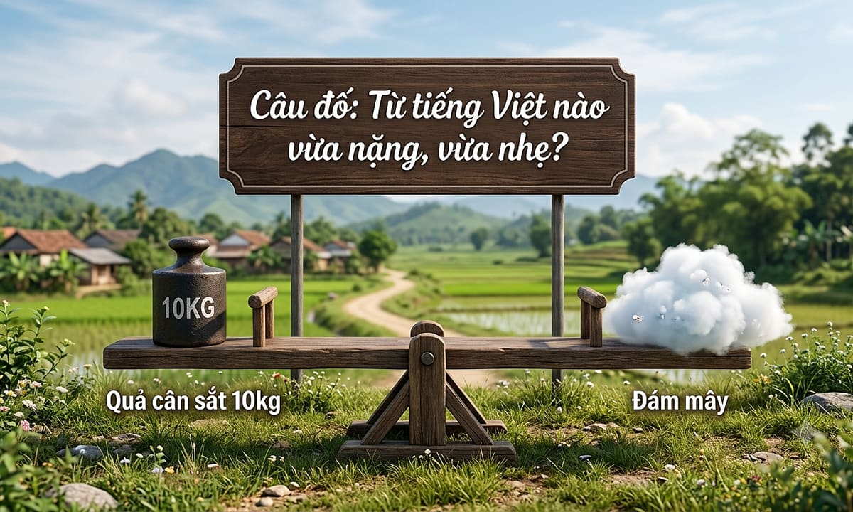 Từ tiếng Việt nào vừa nặng, vừa nhẹ?