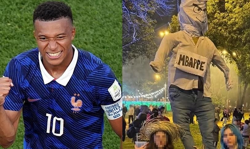 CĐV Paraguay đốt hình nộm Mbappe