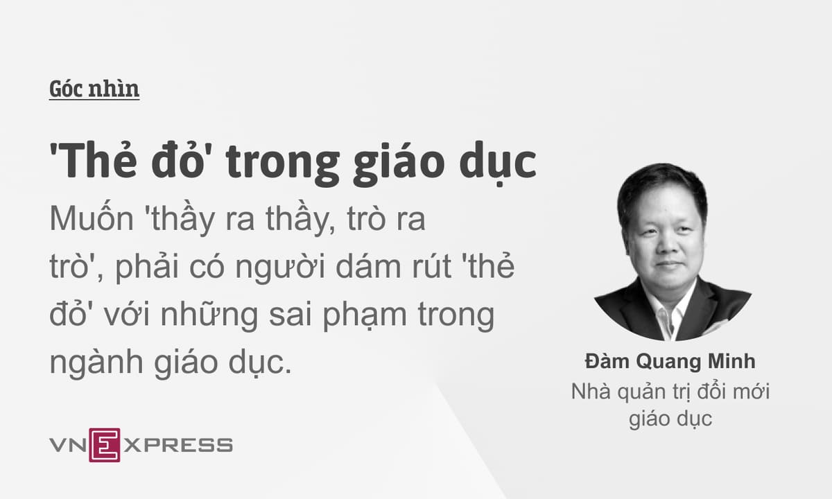 'Thẻ đỏ' trong giáo dục