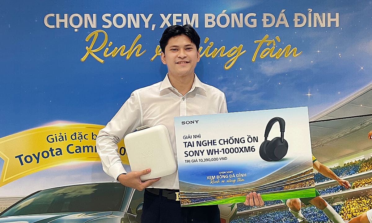 Sony trao 106 giải đợt một chương trình khuyến mại mùa bóng