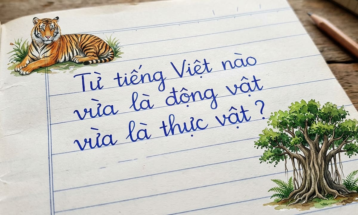 Từ nào vừa là động vật, vừa là thực vật?