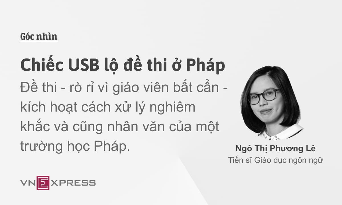 Chiếc USB lộ đề thi ở Pháp