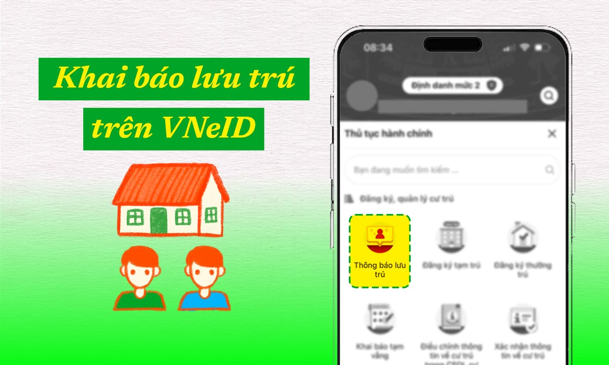 Cách khai báo lưu trú khi qua đêm trên ứng dụng VNeID