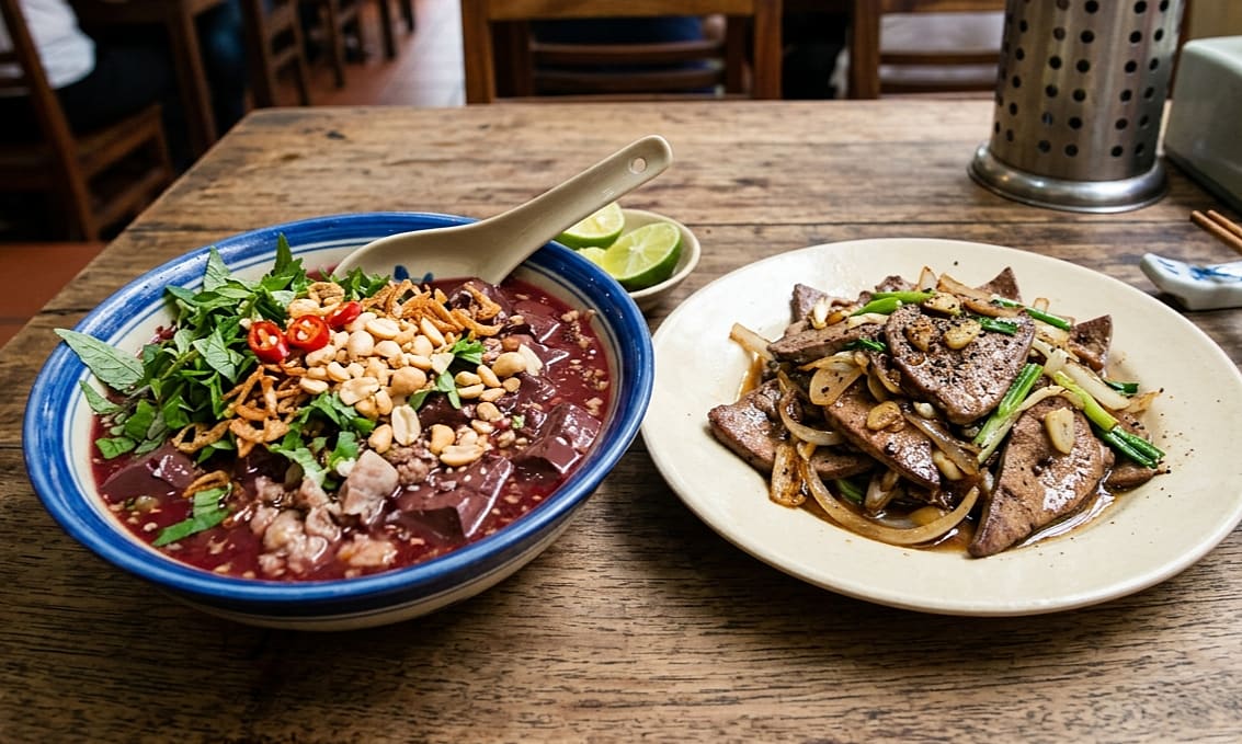 Ăn tiết canh, gan lợn có bổ máu?