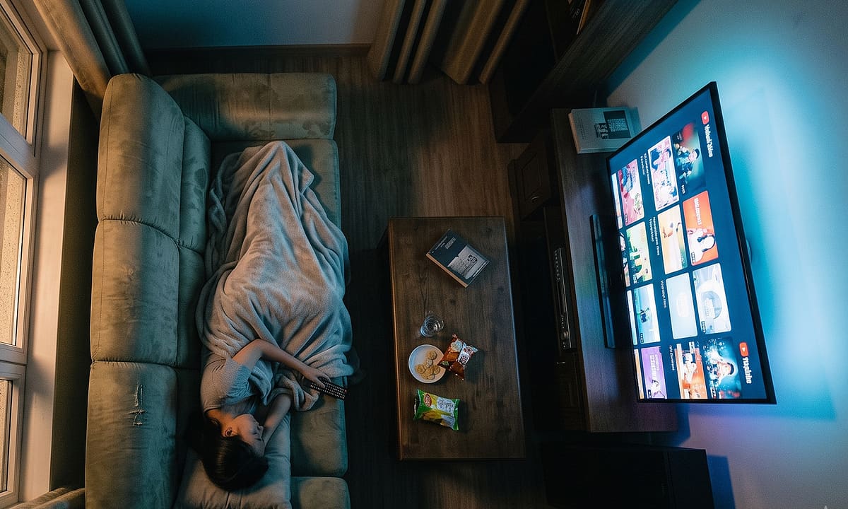 Ngủ khi tivi còn bật hại sức khỏe thế nào
