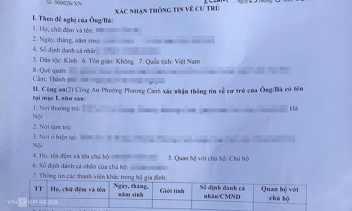 Không được yêu cầu giấy xác nhận cư trú nếu đã khai thác được thông tin trên VNeID