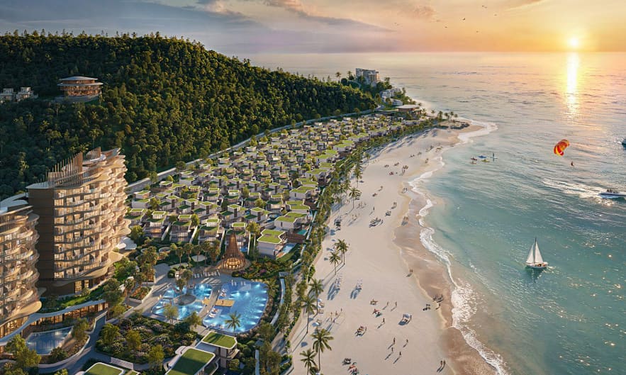 Vị trí bên bờ vịnh của Mey Retreat Bãi Lữ