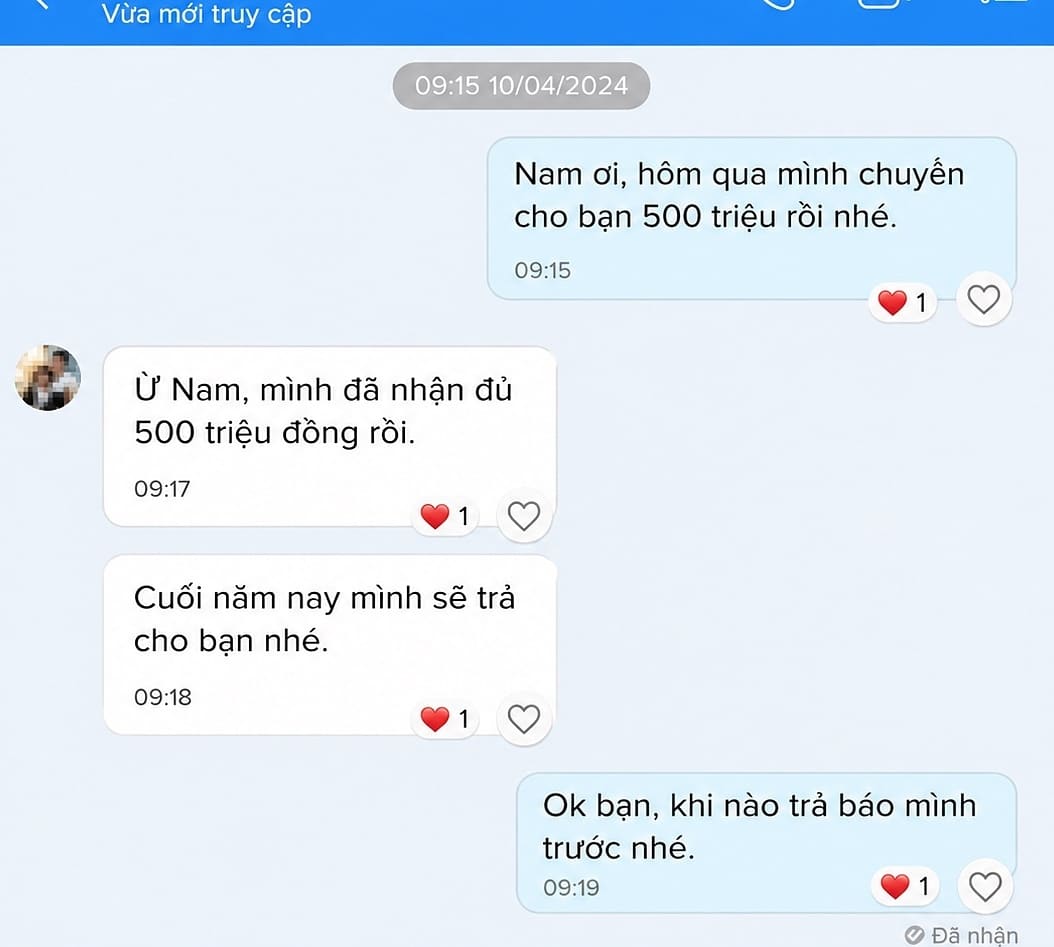 Chỉ còn tin nhắn Zalo, có đòi được tiền đã cho vay?