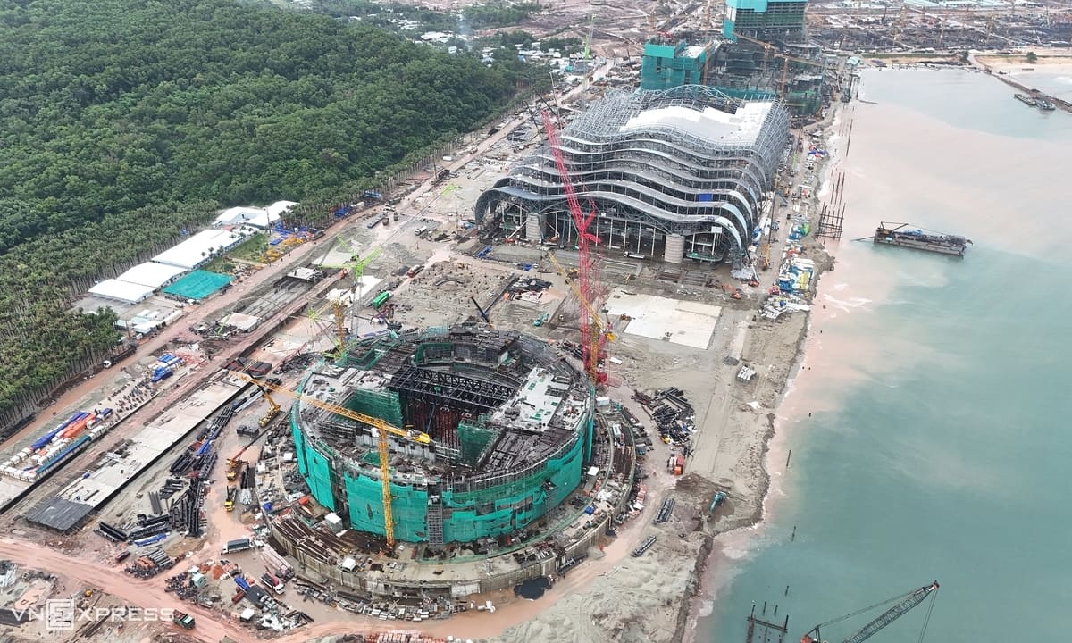 Cụm công trình phục vụ APEC 2027 ở Phú Quốc sau một năm thi công