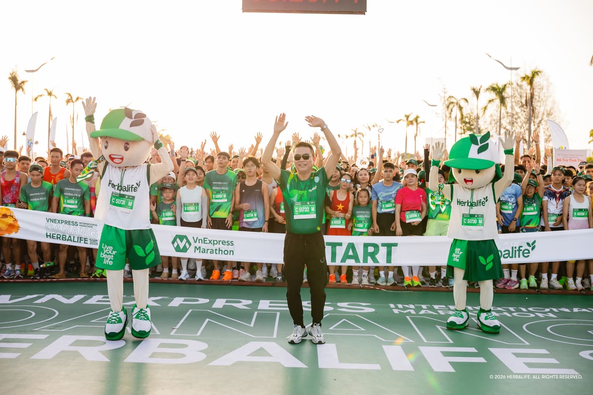 Отпечаток Herbalife на VnExpress Marathon Da Nang 2026