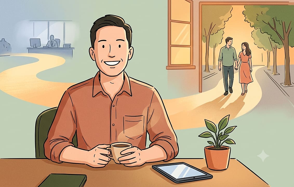Người đàn ông hiền lành, sống chân thành, thích cười