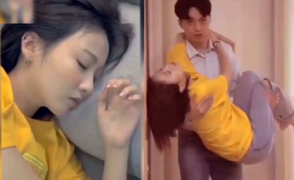 Cô nàng bầm dập khi bạn trai bế vào phòng ngủ