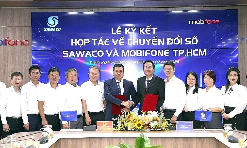 Sawaco hợp tác MobiFone TP HCM nâng cao chất lượng dịch vụ công ích