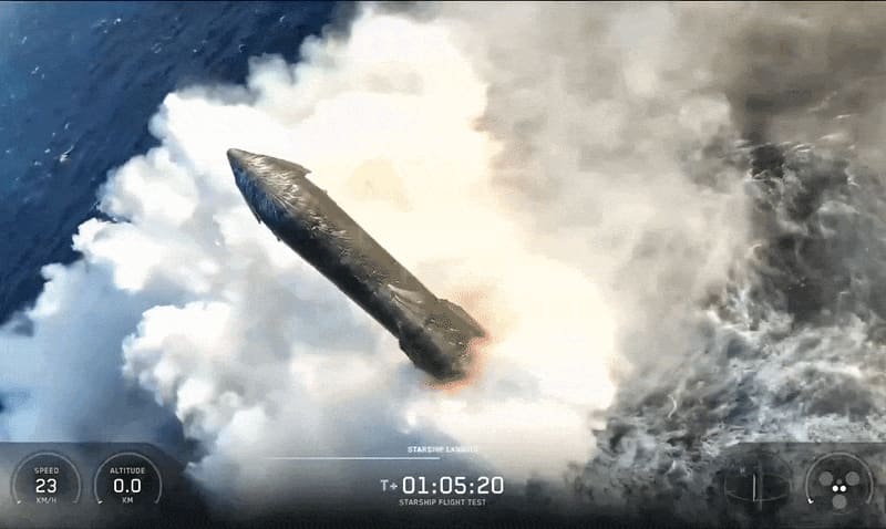 Tên lửa mạnh nhất thế giới Starship có màn 'tiếp nước êm nhất'