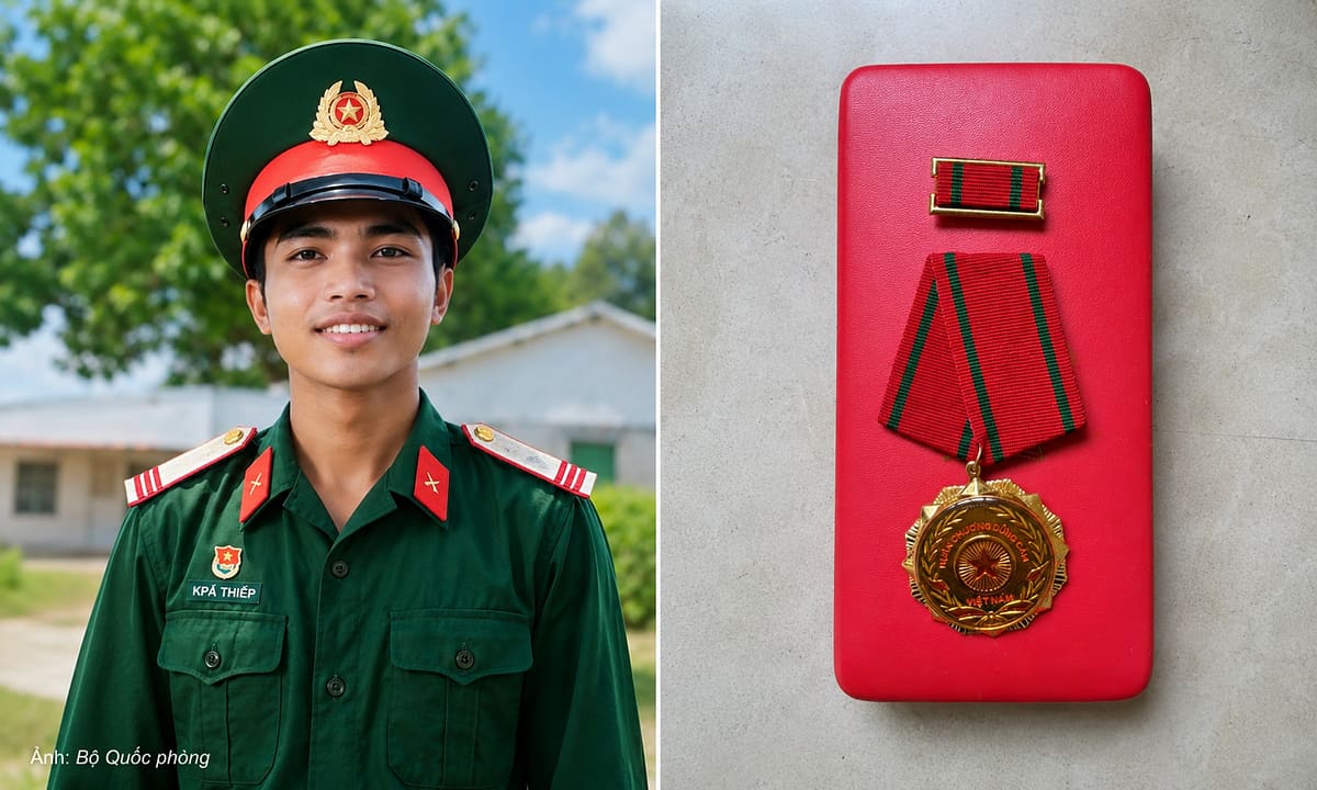 Truy tặng huân chương Dũng cảm cho quân nhân cứu người bị điện giật