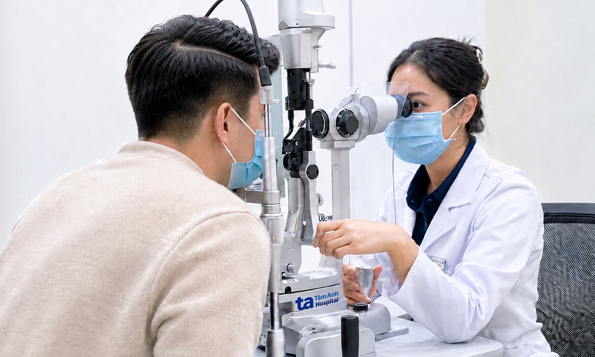 Áp xe mi mắt do lẹo