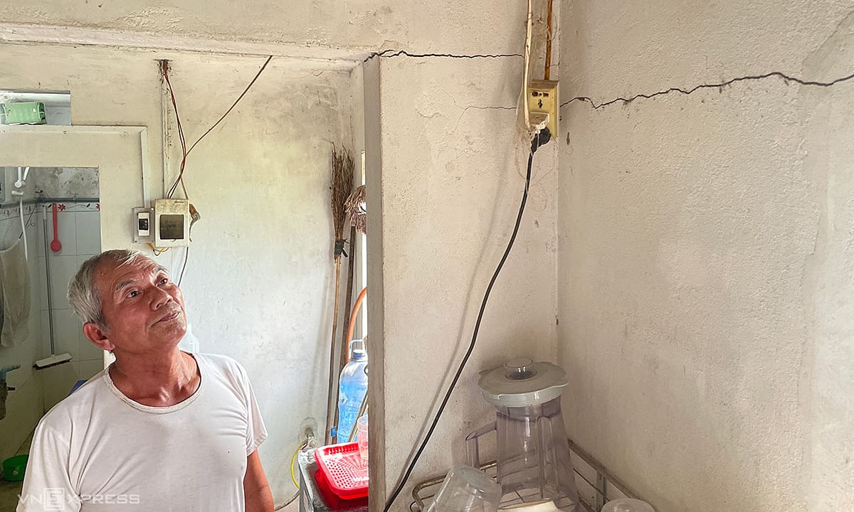 115 nhà dân bị nứt do thi công cao tốc Hoài Nhơn - Quy Nhơn