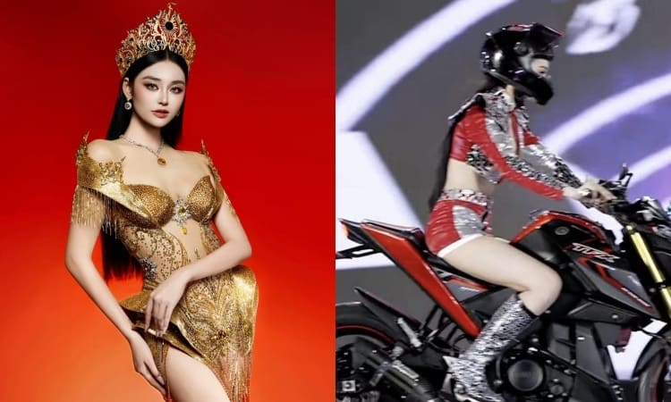 Yến Nhi ngã môtô trên sân khấu Miss Grand Vietnam 2026