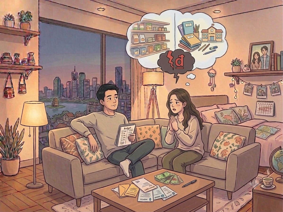 Mệt mỏi vì tháng nào cũng phải xin tiền chồng để chi tiêu gia đình