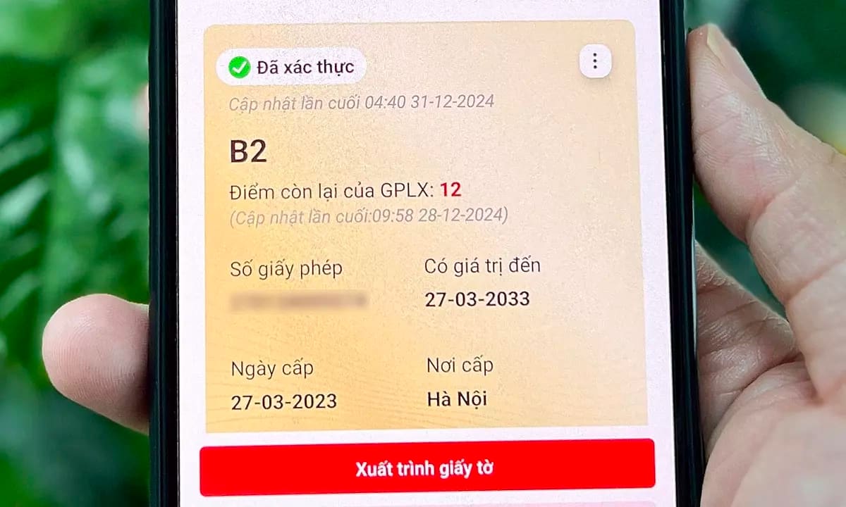 Tích hợp bằng lái xe vào VneID không thành công?