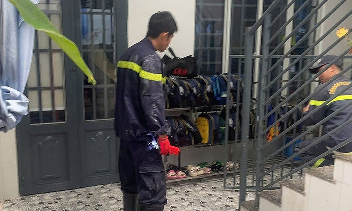 Змея длиной в метр заползает в детский сад в Хошимине