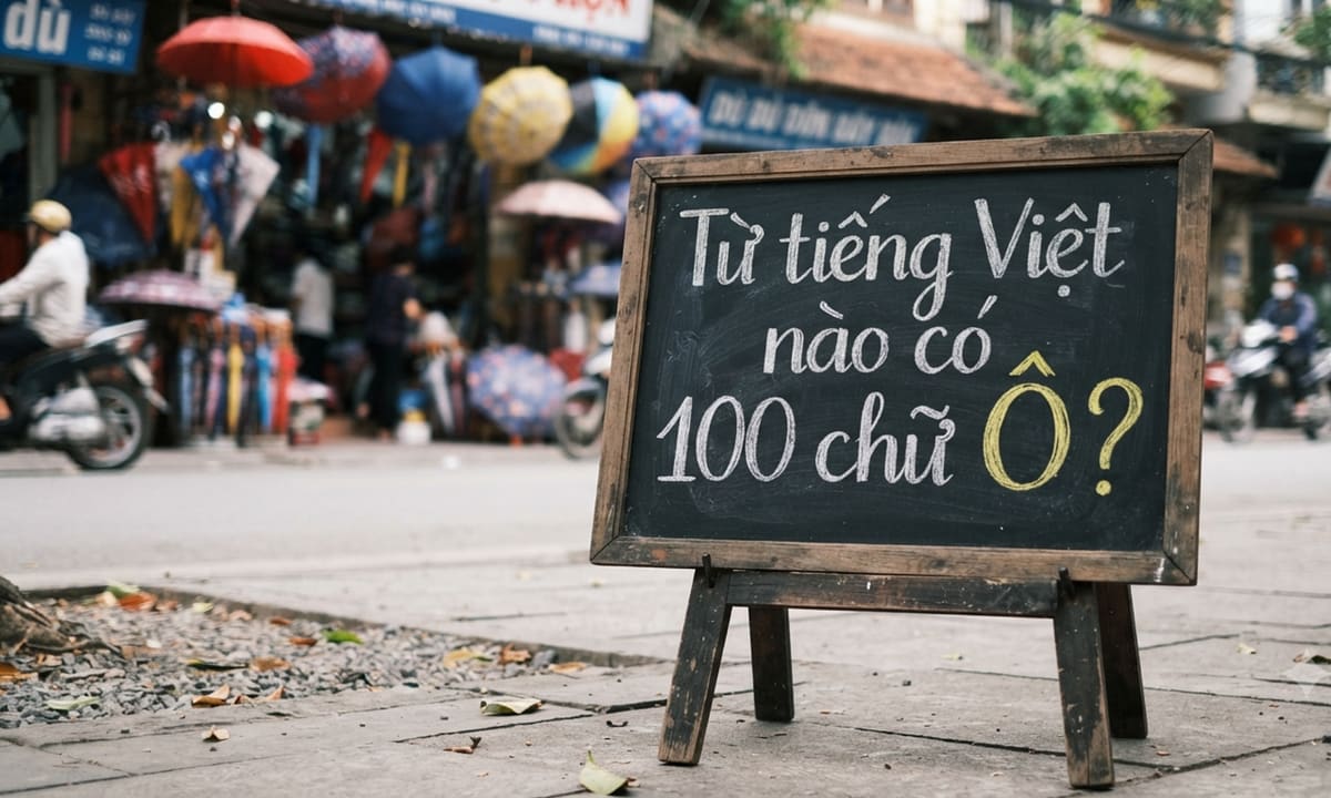 Từ tiếng Việt nào có 100 chữ 'Ô'?