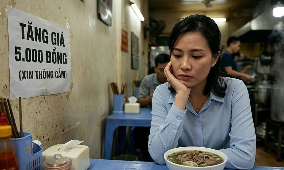 'Bát phở tăng giá nhưng chủ quán không lời thêm'