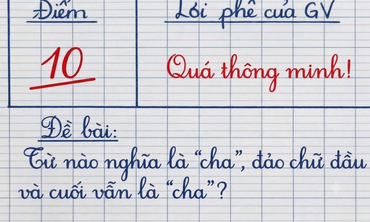 Từ nào nghĩa là cha, đảo chữ đầu và cuối vẫn là cha?