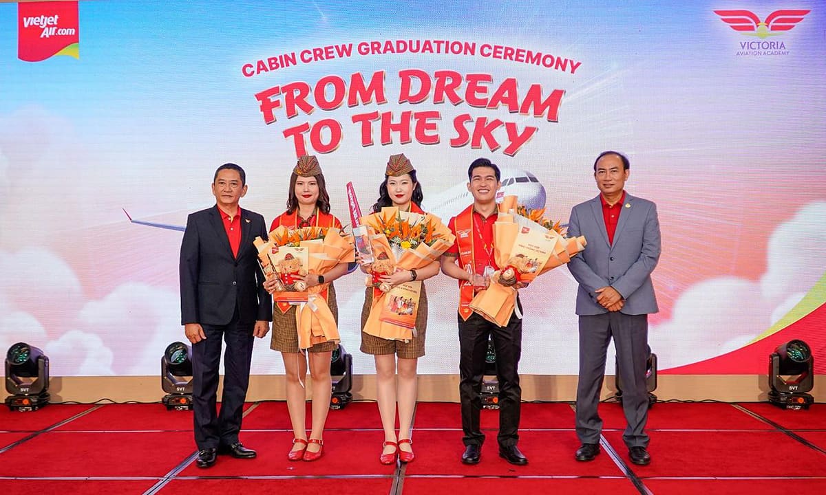 Học viện Hàng không Vietjet Victoria đào tạo nhân lực quốc tế